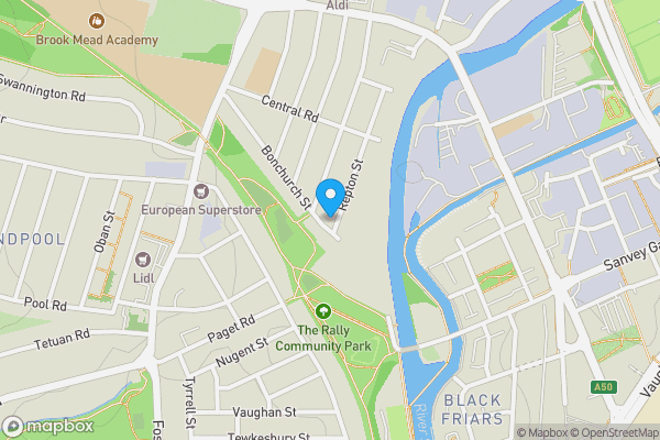 Map location for 88 Bonchurch Street, Leicester, LE3 5EE