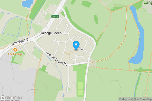 Map location for 25 Blinco Lane, George Green, Slough, Buckinghamshire, SL3 6RG