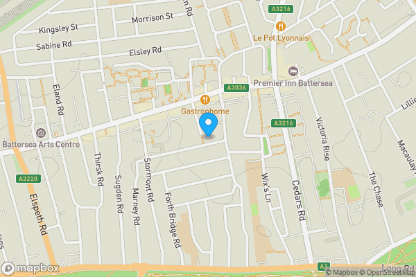 Map location for 15 Gowrie Road, Battersea, London, SW11 5NN