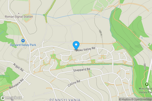 Map location for Land South of Stoke Valley Road, Exeter, Devon, EX4 5HG