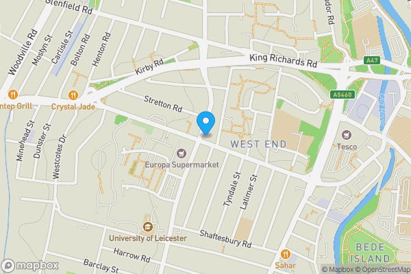 Map location for 101 Hinckley Road, Leicester LE3 0TD