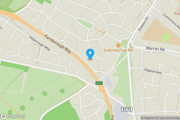 Map location for 41 Pinewood Drive, Orpington, Kent, BR6 9NJ