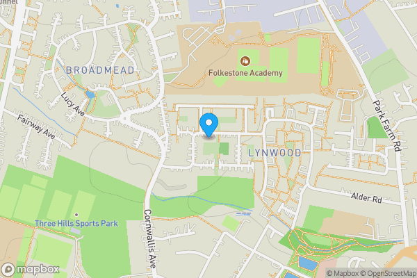 Map location for 62 Coniston Road, Folkestone, Kent, CT19 5JQ