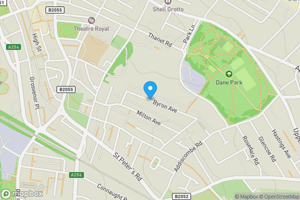 Map location for Byron Avenue, MARGATE, Kent, CT9 1TU