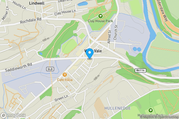 Map location for Apartment 1 The Trading Post, 12 Green Lane, Greetland, Halifax, West Yorkshire, HX4 8EH