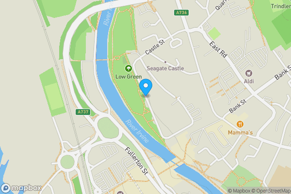 Map location for Bridgegate Car Park, Low Green Road, Irvine, Ayrshire KA12 8BJ