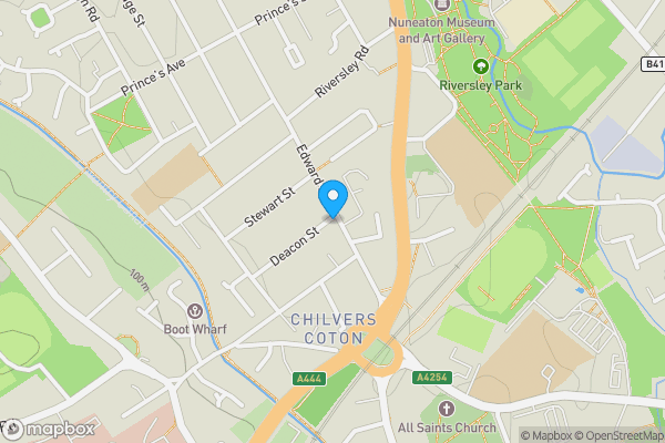 Map location for 243, Edward Street, NUNEATON, Warwickshire, CV11 5RP