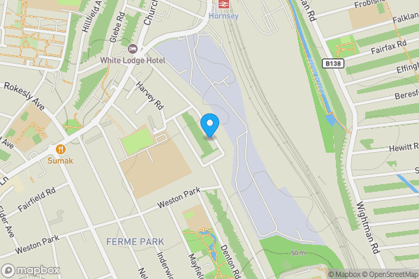 Map location for Flat A, 42 Rathcoole Gardens, Hornsey, London, N8 9NB