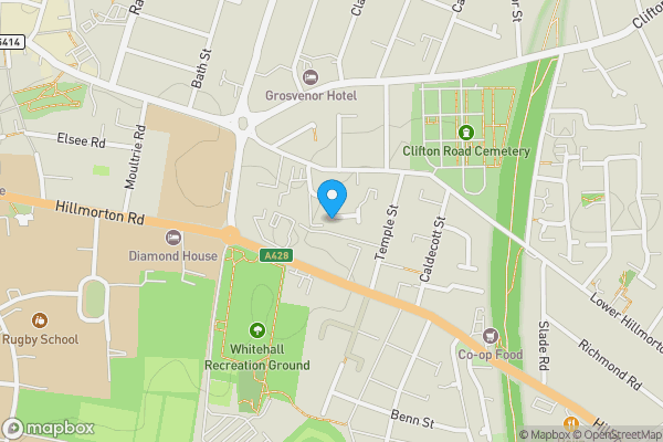 Map location for 14 Morton Gardens, Rugby, Warwickshire, CV21 3TG