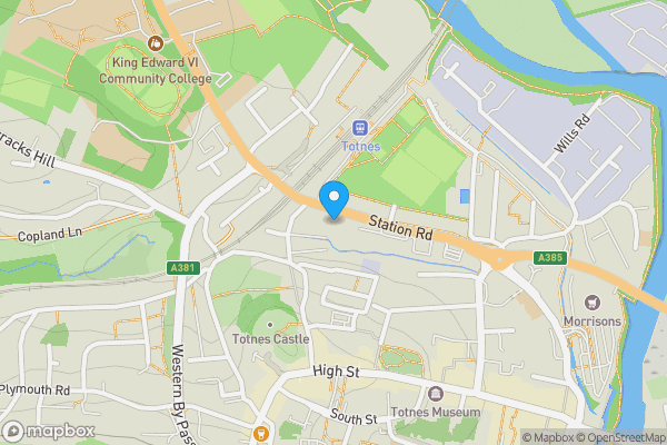 Map location for 1 Queens Terrace, Totnes, Devon, TQ9 5JQ