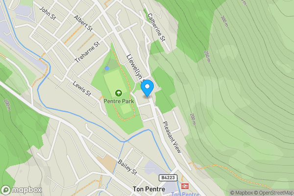 Map location for 221, Pentre, Rhondda Cynon Taf, CF41 7BL