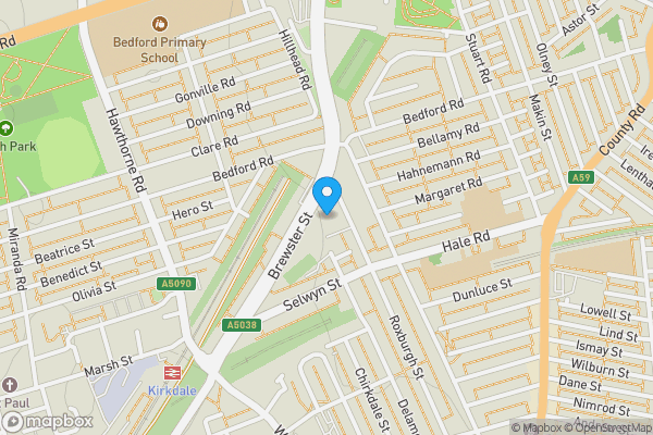 Map location for Flat 1 165 Roxburgh Street, Bootle, Merseyside, L20 9NH