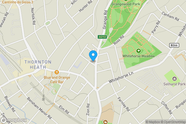 Map location for Flat 4, 21 Grange Road, Thornton Heath, London, CR7 8SA
