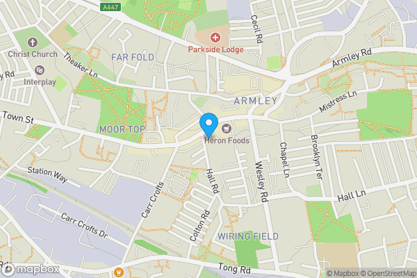 Map location for 5 Hall Road, Armley, Leeds, West Yorkshire LS12 1UZ