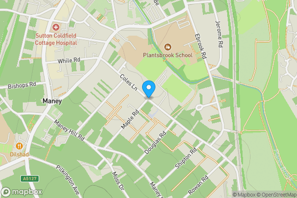 Map location for Coles Lane, SUTTON COLDFIELD, West Midlands, B72 1NL