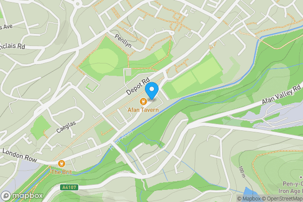 Map location for Jersey Terrace, Port Talbot, SA12
