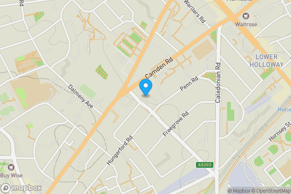 Map location for 392A Camden Road, and 1 Hillmarton Road, Islington, London, N7 0SJ