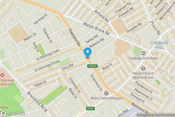 Map location for 126 Oakfield Road, Walton, Liverpool L4 0UQ