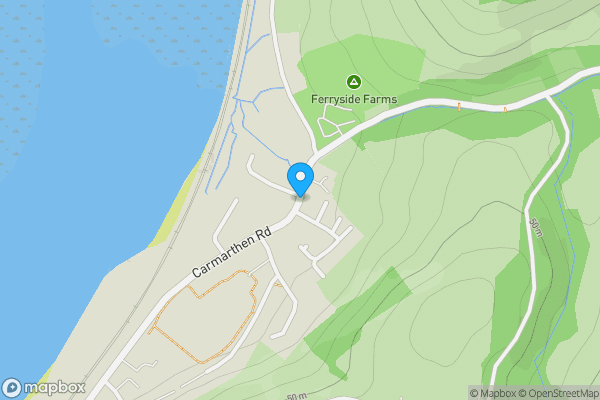Map location for Carmarthen Road, Ferryside, SA17 5TH
