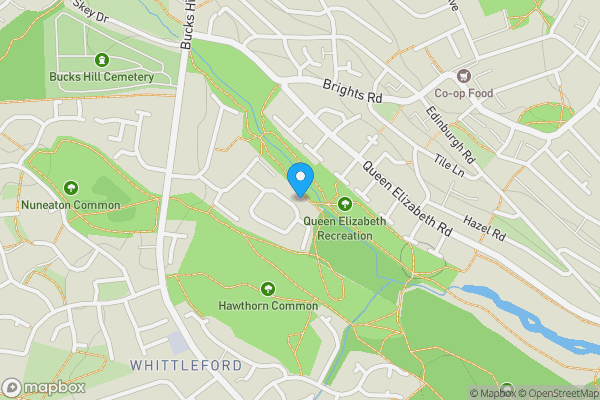 Map location for 76 Mallard Avenue Whittleford, Nuneaton, Warwickshire, CV10 9LW
