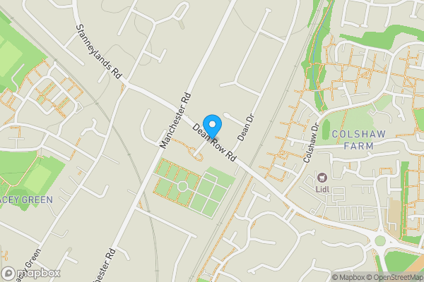 Map location for Dean Row Road, WILMSLOW, Cheshire, SK9 2PL