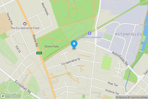 Map location for Bellasis Street, Staffordshire, ST16 3DD