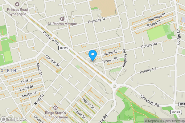 Map location for Flat 3, Liverpool, Merseyside, L8 2UP