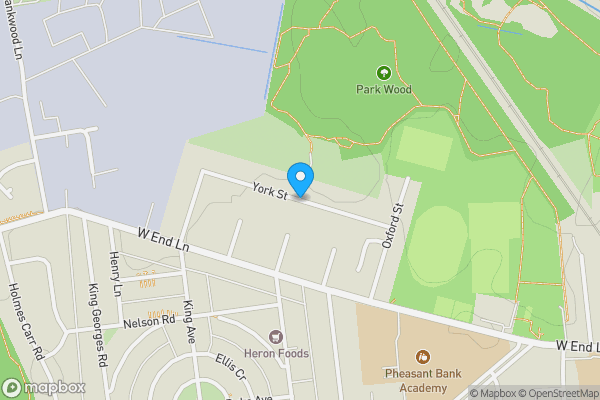 Map location for Woodland Known As Park Wood, North Of York Street, Rossington, Doncaster DN11, South Yorkshire