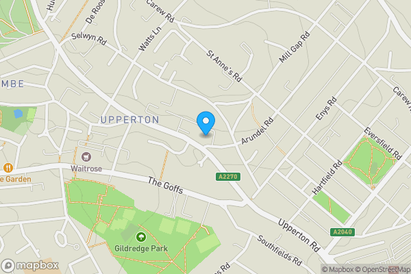 Map location for 20 Upperton Road, Eastbourne, East Sussex, BN21 1AG