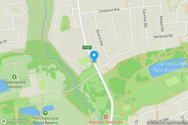 Map location for Upper Rainham Road, Hornchurch RM12 4EY, UK