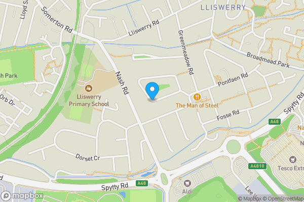 Map location for Hillview Crescent, Newport, Gwent, NP19 4NS