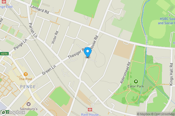 Map location for 208 & Flats A-E Kent House Road, Beckenham, Kent, BR3 1JN