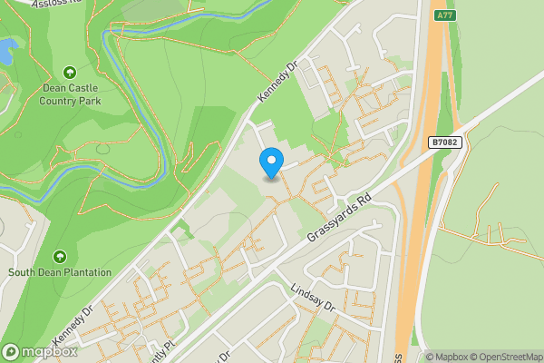 Map location for 33, Sinclair Court, Kilmarnock, East Ayrshire, KA3 7TH