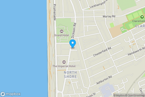 Map location for Apartment 6 203 Dickson Road, Blackpool, Lancashire, FY1 2HQ