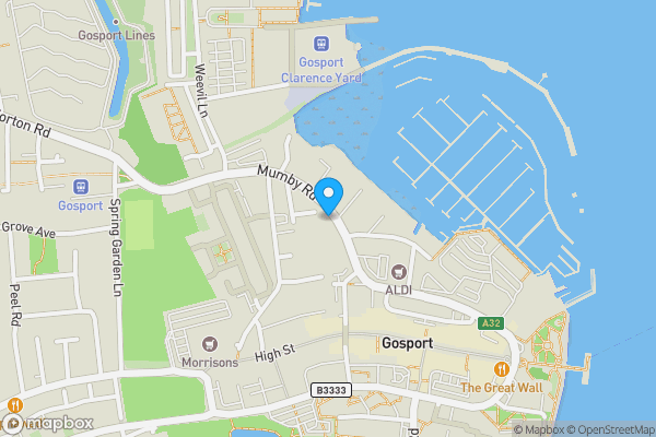Map location for Flat 28 St. Matthews Court, King Street, Gosport, Hampshire, PO12 1AN