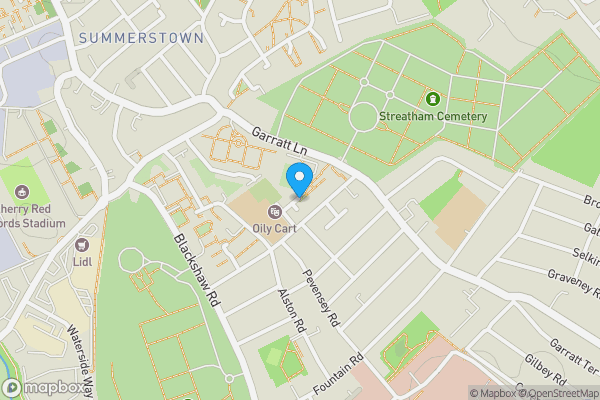 Map location for Smallwood Road, London, Greater London, SW17 0UP