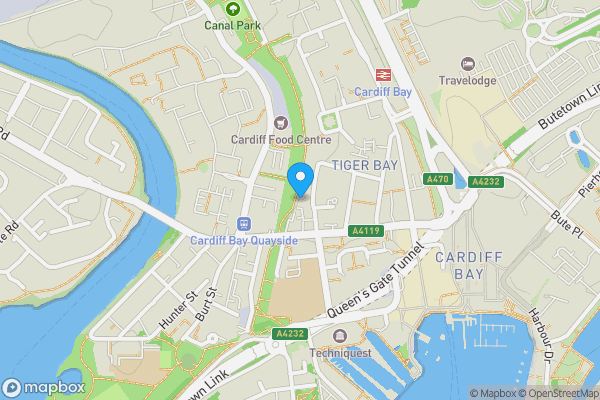 Map location for Ground Floor Offices Aberdare House, Mount Stuart Square, Cardiff, CF105EF