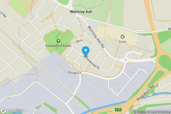 Map location for Cheswood Drive, SUTTON COLDFIELD, West Midlands, B76 1XY