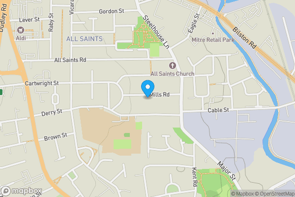 Map location for 29 Mills Road, Blakenhall, Wolverhampton, WV2 1HX