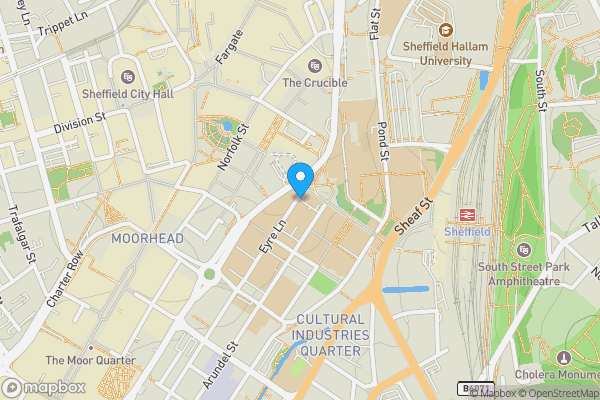 Map location for Apartment 209 Pearl Works, Sheffield, South Yorkshire, S1 2FT