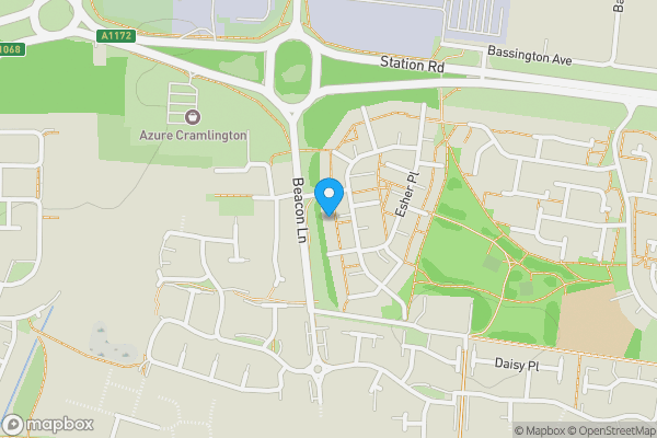 Map location for 11 Ealing Square, Cramlington, Northumberland, NE23 8JB