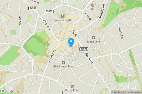 Map location for Aspens Court, English Walls, Oswestry, Shropshire, SY11 2PA