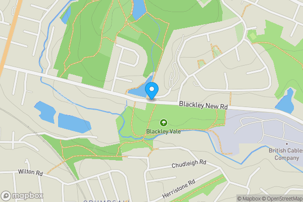 Map location for Land At Blackley Mere, Blackley New Road, Manchester, Greater Manchester, M9 8FS