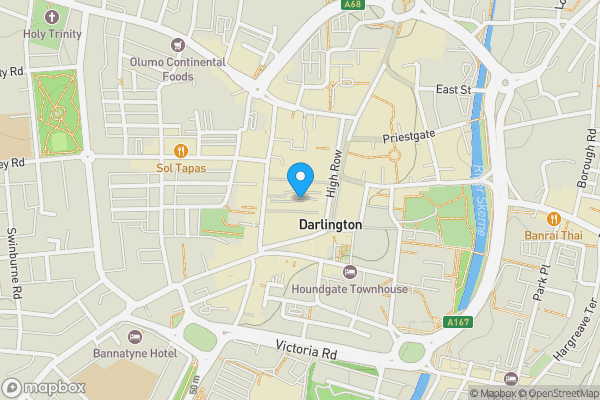 Map location for 13 Howard House Clarks Yard, Darlington, County Durham, DL3 7QG