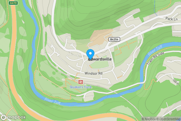 Map location for 10 Edwardsville, Treharris, Merthyr Tydfil, CF46 5NR