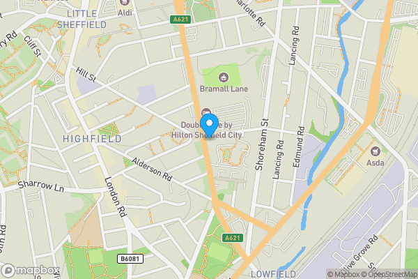Map location for Apartment 79, 323 Bramall Lane, Sheffield, South Yorkshire, S2 4RR