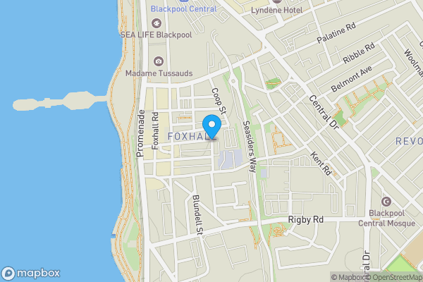 Map location for Caroline Street, Blackpool, FY1 5BU