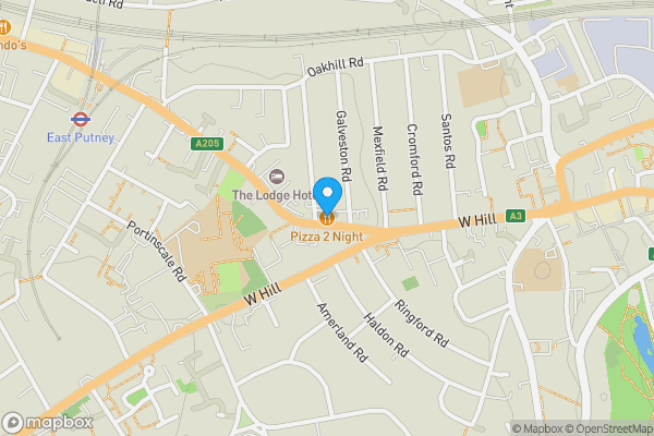 Map location for 36b Upper Richmond Road, Putney, London, SW15 2RX