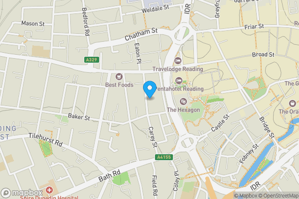 Map location for Flat D, 27, Zinzan Street, READING, Berkshire, RG1 7UG