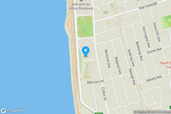 Map location for The New Mayfair Hotel, 673-677 New South Promenade, Blackpool FY4 1RN